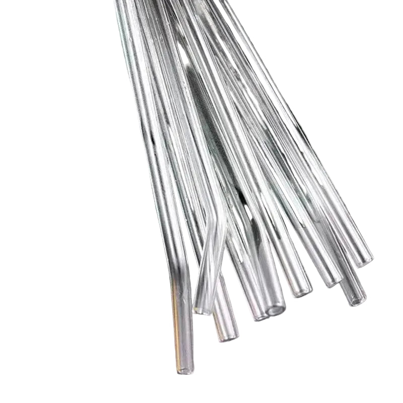 Sipra Trinkhalme in Glasoptik – wiederverwendbar, 30 cm, mit Reinigungsbürste